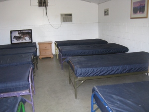 9 beds per bunkhouse